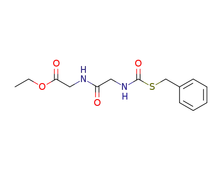 Molecular Structure of 100723-65-7 (<i>N</i>-(<i>N</i>-benzylsulfanylcarbonyl-glycyl)-glycine ethyl ester)