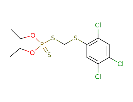 Molecular Structure of 99840-28-5 (dithiophosphoric acid <i>O</i>,<i>O</i>'-diethyl ester-<i>S</i>-[(2,4,5-trichloro-phenylsulfanyl)-methyl ester])