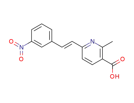 Molecular Structure of 108619-14-3 (2-methyl-6-(3-nitro-<i>trans</i>-styryl)-nicotinic acid)