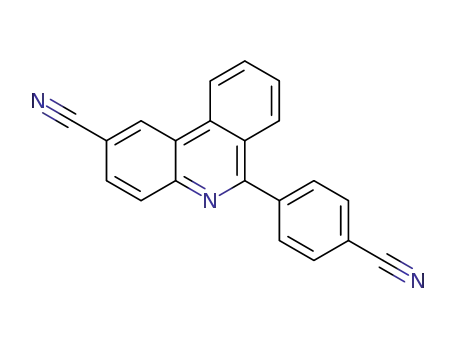 Molecular Structure of 855352-51-1 (6-(4-cyano-phenyl)-phenanthridine-2-carbonitrile)