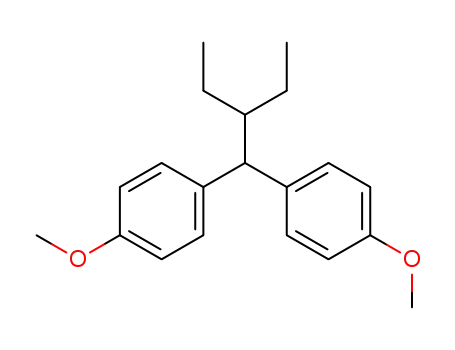 Molecular Structure of 62897-91-0 (Benzene,1,1'-(2-ethylbutylidene)bis[4-methoxy-)