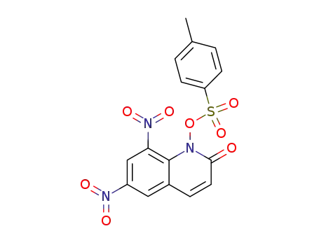 Molecular Structure of 109156-15-2 (6,8-dinitro-1-(toluene-4-sulfonyloxy)-1<i>H</i>-quinolin-2-one)