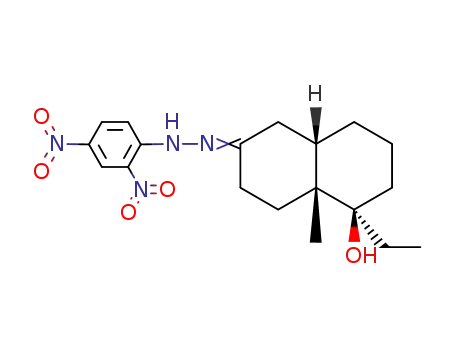 (+/-)-5<i>t</i>-ethyl-5<i>c</i>-hydroxy-4a-methyl-(4a<i>r</i>,8a<i>c</i>)-octahydro-naphthalen-2-one-(2,4-dinitro-phenylhydrazone)