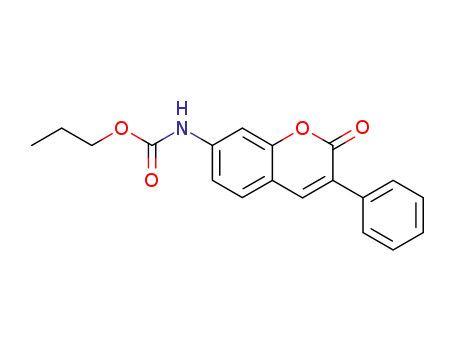 Molecular Structure of 94257-17-7 (3-phenyl-7-propoxycarbonylamino-coumarin)