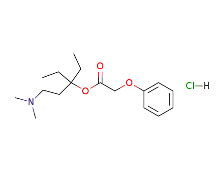 Molecular Structure of 107627-79-2 (phenoxy-acetic acid-(1,1-diethyl-3-dimethylamino-propylester); hydrochloride)