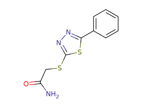 Molecular Structure of 64145-13-7 (Acetamide, 2-[(5-phenyl-1,3,4-thiadiazol-2-yl)thio]-)