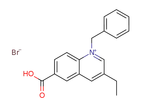 3-ethyl-1-benzyl-6-carboxy-quinolinium; bromide
