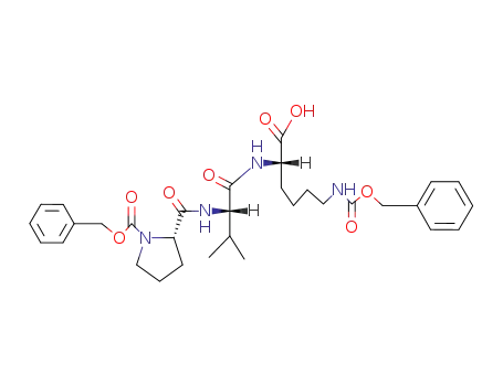 Molecular Structure of 121075-28-3 (<i>N</i><sup>6</sup>-benzyloxycarbonyl-<i>N</i><sup>2</sup>-[<i>N</i>-(1-benzyloxycarbonyl-L-prolyl)-L-valyl]-L-lysine)