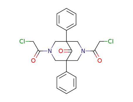 Molecular Structure of 102889-39-4 (3,7-bis-chloroacetyl-1,5-diphenyl-3,7-diaza-bicyclo[3.3.1]nonan-9-one)