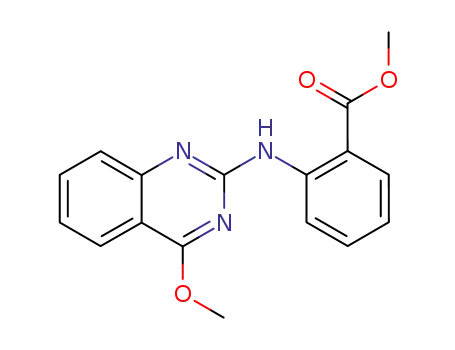 Molecular Structure of 101570-02-9 (<i>N</i>-(4-methoxy-quinazolin-2-yl)-anthranilic acid methyl ester)