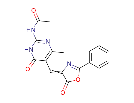 <i>N</i>-[4-methyl-6-oxo-5-(5-oxo-2-phenyl-oxazol-2-ylidenemethyl)-1,6-dihydro-pyrimidin-2-yl]-acetamide