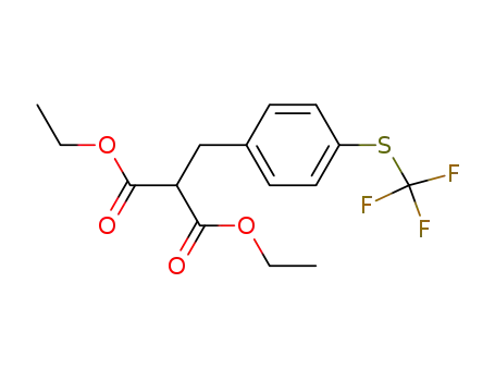 Molecular Structure of 29805-57-0 (2-(4-Trifluoromethylsulfanyl-benzyl)-malonic acid diethyl ester)