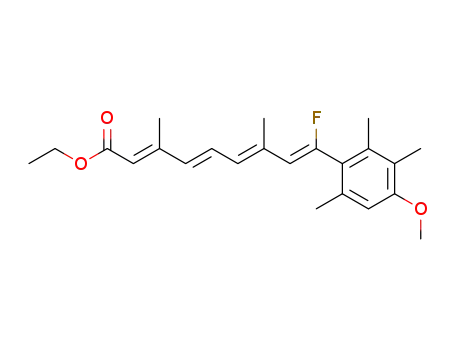ethyl 2(E),4(E),6(E),8(Z)-3,7-dimethyl-9-fluoro-9-(4-methoxy-2,3,6-trimethylphenyl)-nonatetraenoate