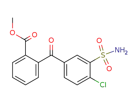 Molecular Structure of 92433-89-1 (2-(4-chloro-3-sulfamoyl-benzoyl)-benzoic acid methyl ester)