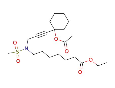Heptanoic acid,
7-[[3-[1-(acetyloxy)cyclohexyl]-2-propynyl](methylsulfonyl)amino]-, ethyl
ester