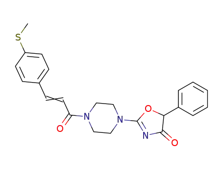 1-[3-(4-methylsulfanyl-phenyl)-acryloyl]-4-(4-oxo-5-phenyl-4,5-dihydro-oxazol-2-yl)-piperazine