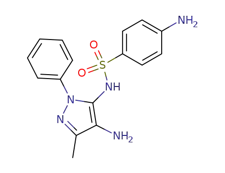 Molecular Structure of 108980-79-6 (sulfanilic acid-(4-amino-5-methyl-2-phenyl-2<i>H</i>-pyrazol-3-ylamide))