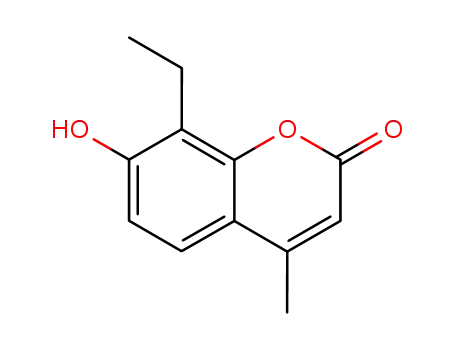 Molecular Structure of 13830-65-4 (2H-1-Benzopyran-2-one, 8-ethyl-7-hydroxy-4-methyl-)