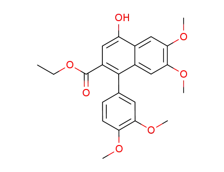 1-(3,4-dimethoxy-phenyl)-4-hydroxy-6,7-dimethoxy-[2]naphthoic acid ethyl ester