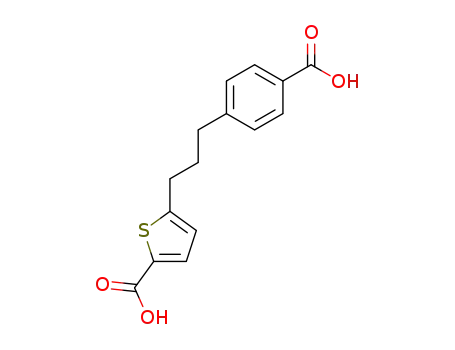 5-[3-(4-carboxy-phenyl)-propyl]-thiophene-2-carboxylic acid