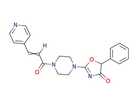 1-(4-oxo-5-phenyl-4,5-dihydro-oxazol-2-yl)-4-(3-pyridin-4-yl-acryloyl)-piperazine