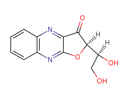 Molecular Structure of 121067-28-5 ((<i>R</i>)-2-((<i>S</i>)-1,2-dihydroxy-ethyl)-furo[2,3-<i>b</i>]quinoxalin-3-one)