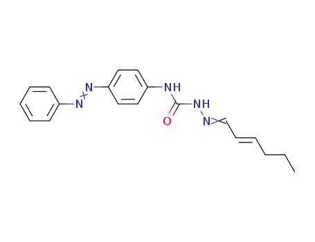 Molecular Structure of 102178-95-0 (hex-2<i>t</i>-enal-[4-(4-phenylazo-phenyl)-semicarbazone])