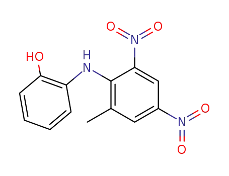 Molecular Structure of 98018-28-1 (Phenol, 2-[(2-methyl-4,6-dinitrophenyl)amino]-)
