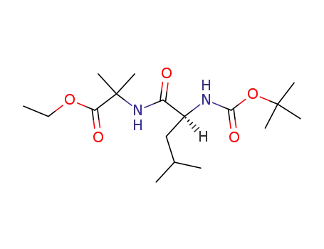Molecular Structure of 84758-62-3 (Alanine, N-[(1,1-dimethylethoxy)carbonyl]-L-leucyl-2-methyl-, ethyl ester)