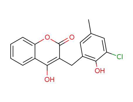 Molecular Structure of 108982-30-5 (3-(3-chloro-2-hydroxy-5-methyl-benzyl)-4-hydroxy-coumarin)