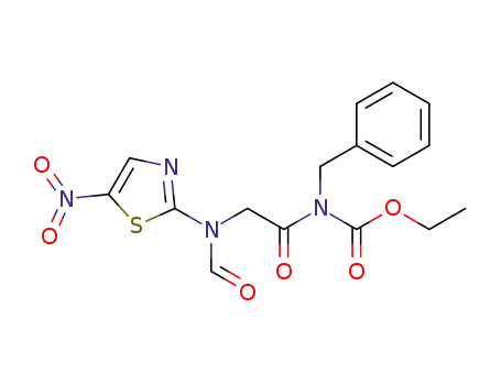 benzyl-[<i>N</i>-formyl-<i>N</i>-(5-nitro-thiazol-2-yl)-glycyl]-carbamic acid ethyl ester