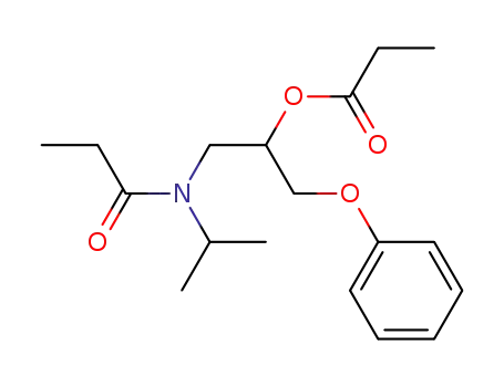Molecular Structure of 62372-05-8 (Propanamide, N-(1-methylethyl)-N-[2-(1-oxopropoxy)-3-phenoxypropyl]-)