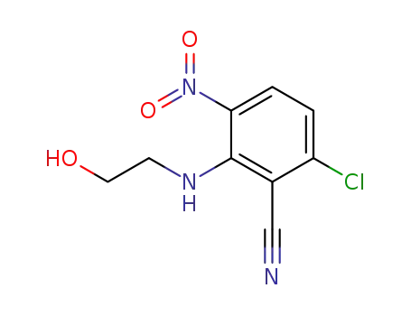 Molecular Structure of 870486-46-7 (Benzonitrile, 6-chloro-2-[(2-hydroxyethyl)amino]-3-nitro-)