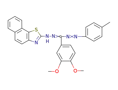 3-(3,4-dimethoxy-phenyl)-1-naphtho[2,1-<i>d</i>]thiazol-2-yl-5-<i>p</i>-tolyl-formazan