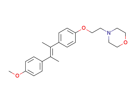 Morpholine,
4-[2-[4-[2-(4-methoxyphenyl)-1-methyl-1-propenyl]phenoxy]ethyl]-, (E)-