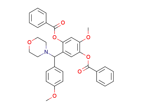 1,4-Benzenediol,
2-methoxy-5-[(4-methoxyphenyl)-4-morpholinylmethyl]-, dibenzoate
(ester)