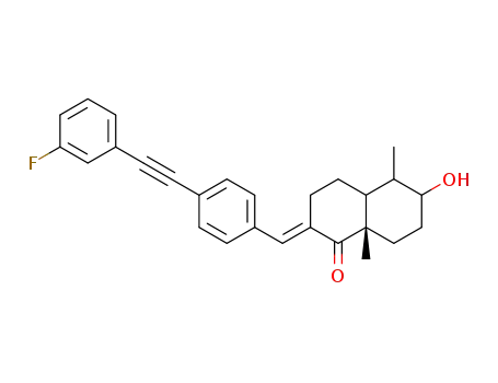 (E,8aS)-2-{4-[2-(3-fluorophenyl)-ethynyl]benzylidene}-octahydro-6-hydroxy-5,8a-dimethylnaphthalen-1(2H)-one