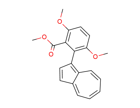 Molecular Structure of 63579-16-8 (Benzoic acid, 2-(1-azulenyl)-3,6-dimethoxy-, methyl ester)