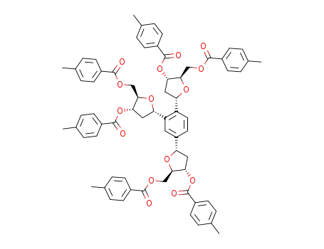 1,2,4-tri[1α-(1,2-dideoxy-3,5-di-O-(4-toluoyl)-D-ribofuranosyl)]benzene
