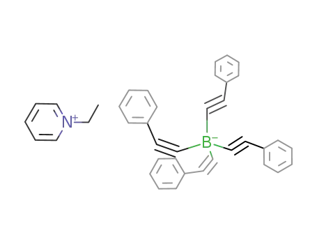 Molecular Structure of 128391-48-0 ({C<sub>5</sub>H<sub>5</sub>NC<sub>2</sub>H<sub>5</sub>}<sup>(1+)</sup>*{B(CCC<sub>6</sub>H<sub>5</sub>)4}<sup>(1-)</sup>={C<sub>5</sub>H<sub>5</sub>NC<sub>2</sub>H<sub>5</sub>}{B(CCC<sub>6</sub>H<sub>5</sub>)4})