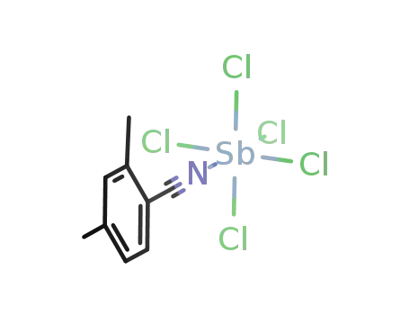 Molecular Structure of 94365-01-2 (pentachloro-(2,4-dimethylbenzonitrilo)-antimony)
