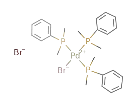 [(CH<sub>3</sub>)2C<sub>6</sub>H<sub>5</sub>P]3PdBr<sup>(1+)</sup>*Br<sup>(1-)</sup>=[((CH<sub>3</sub>)2C<sub>6</sub>H<sub>5</sub>P)3PdBr]Br