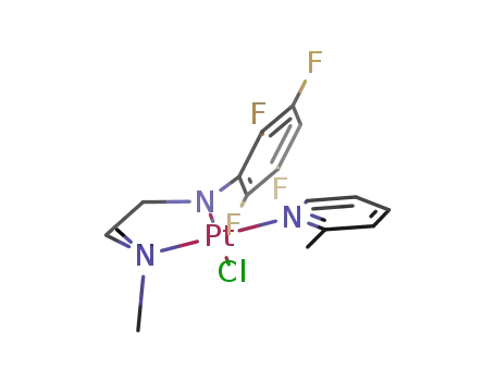 b-chloro-c(N),d(N')-{N,N-dimethyl-N'-(2,3,5,6-tetrafluorophenyl)ethane-1,2-diaminato<sup>(1-)</sup>}-a-(2-methylpyridine)platinum(II)