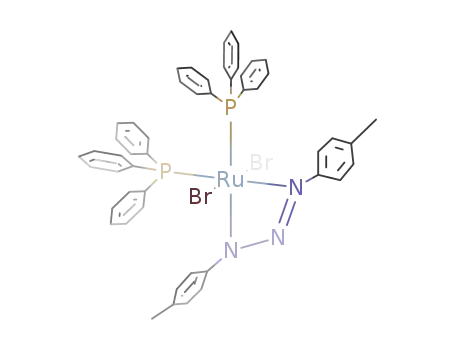 Molecular Structure of 114455-82-2 ({RuBr<sub>2</sub>(1,3-di-p-tolyltriazenido)(PPh<sub>3</sub>)2})