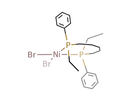 Molecular Structure of 100335-42-0 ({NiBr<sub>2</sub>-1.5-Bis-(aethyl-phenyl-phosphino)-pentan})