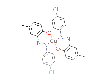 Molecular Structure of 89710-98-5 (Copper, bis[2-[(4-chlorophenyl)azo]-2-methylphenolato]-)