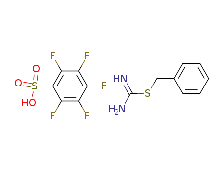 Molecular Structure of 632-45-1 (pentafluoro-benzenesulfonic acid ; <i>S</i>-benzyl-thiuronium-salt)