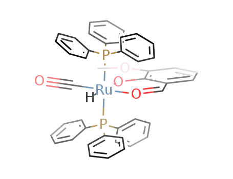 {RuH(OC<sub>6</sub>H<sub>3</sub>(OCH<sub>3</sub>)CHO)(CO)(P(C<sub>6</sub>H<sub>5</sub>)3)2}