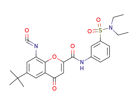 4H-1-Benzopyran-2-carboxamide,
N-[3-[(diethylamino)sulfonyl]phenyl]-6-(1,1-dimethylethyl)-8-isocyanato-4
-oxo-