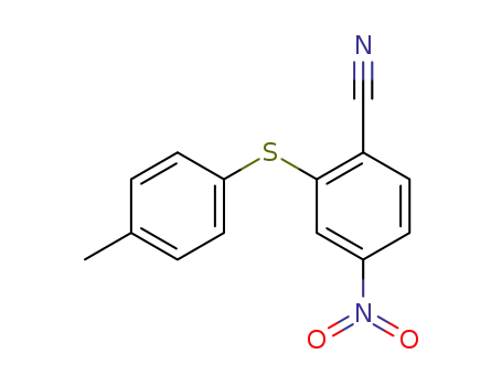 Molecular Structure of 855290-54-9 (4-nitro-2-<i>p</i>-tolylsulfanyl-benzonitrile)